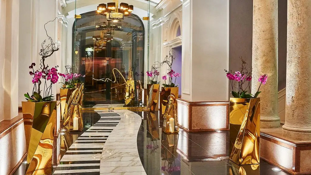 A piano floor and music atmosphere in Aria Hotel, one of the best music-themed hotels worldwide.