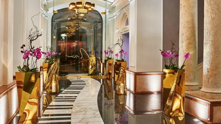 A piano music-themed reception in one of the best music-themed hotels in the world.