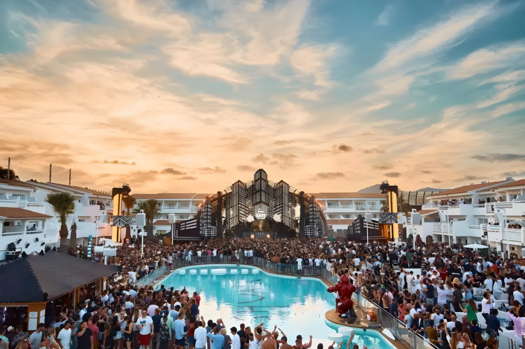 Ushuaia Beach Hotel Ibiza, a premier party hotel in Ibiza, featuring the best clubs to experience in Spain.